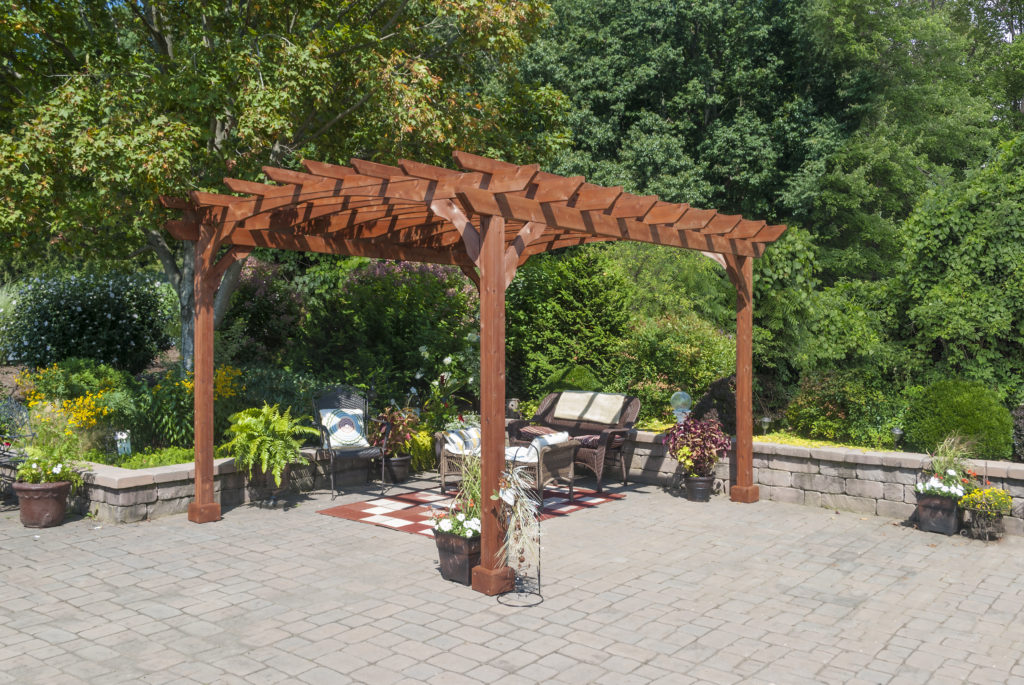 10×12 Wood Pergola Kit (Canyon Brown) By YardCraft