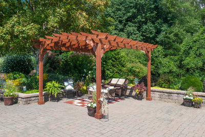 10×12 Wood Pergola Kit (Canyon Brown) By YardCraft
