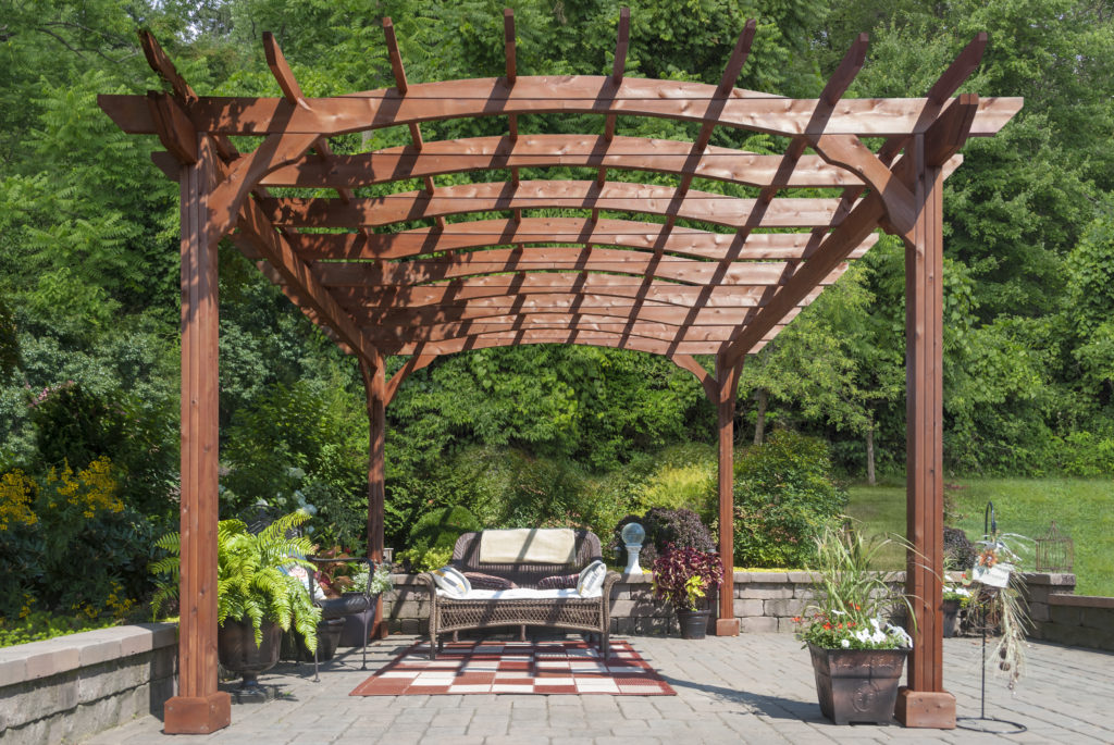 10×12 Wood Pergola Kit (Canyon Brown) By YardCraft