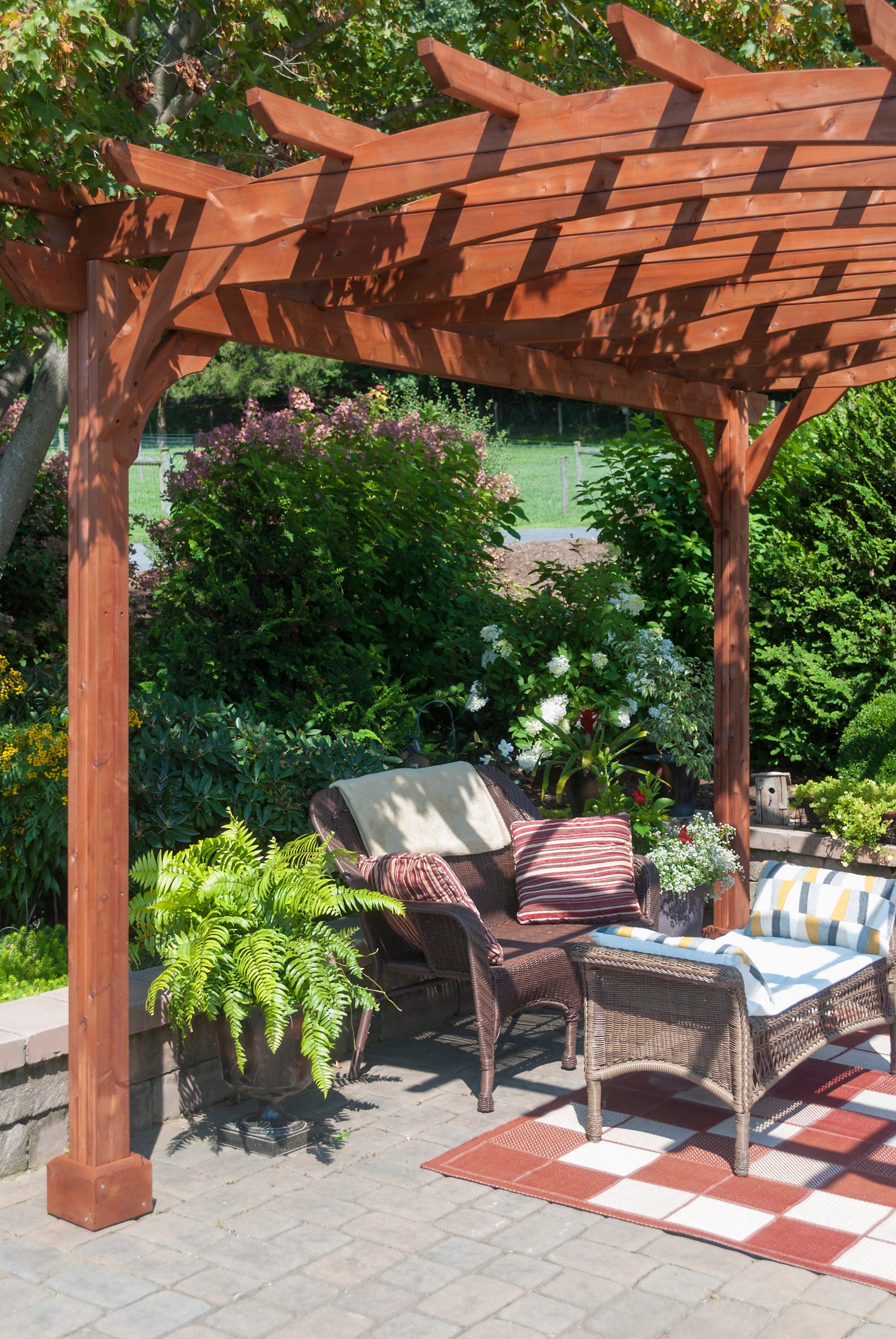 10×12 Wood Pergola Kit (Canyon Brown) By YardCraft