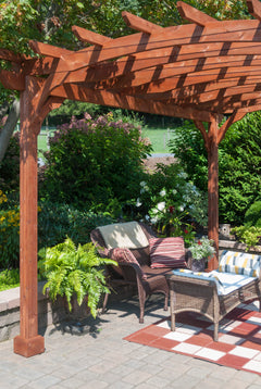 10×12 Wood Pergola Kit (Canyon Brown) By YardCraft