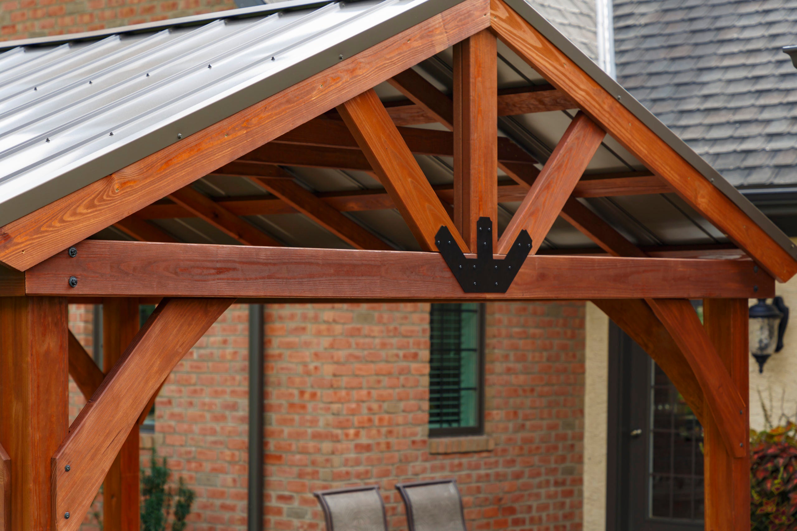 12×12 Westmont Wood Pavilion (Canyon Brown) By YardCraft