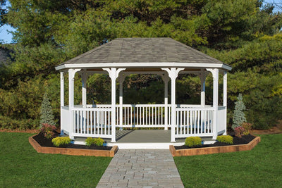 12×18 Vinyl Oval Gazebo Kit By YardCraft