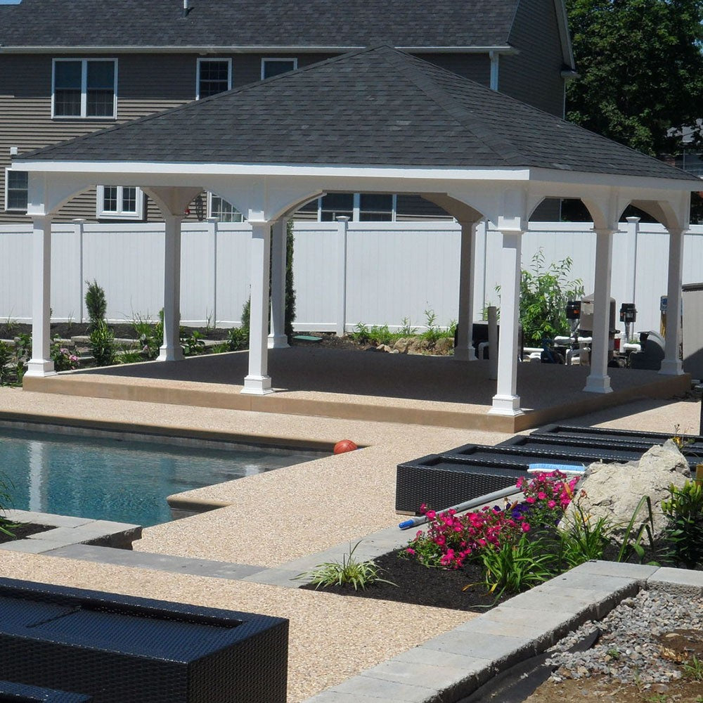 Hip Roof Vinyl Pavilion Kit By Atlantic Outdoors