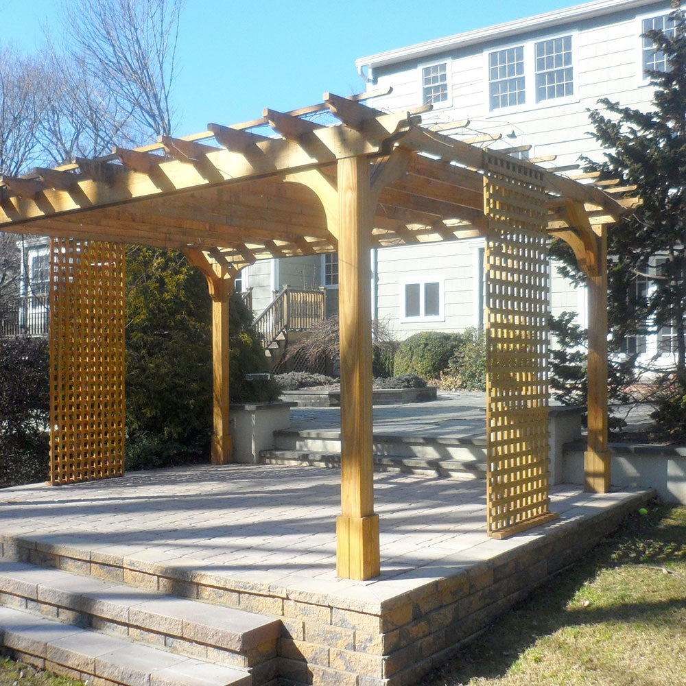 Pressure-Treated Wood Cozy Retreat Pergola Kit By Atlantic Outdoors