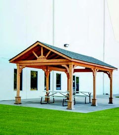 Pressure-Treated Wood Pavilion Kit By Atlantic Outdoors