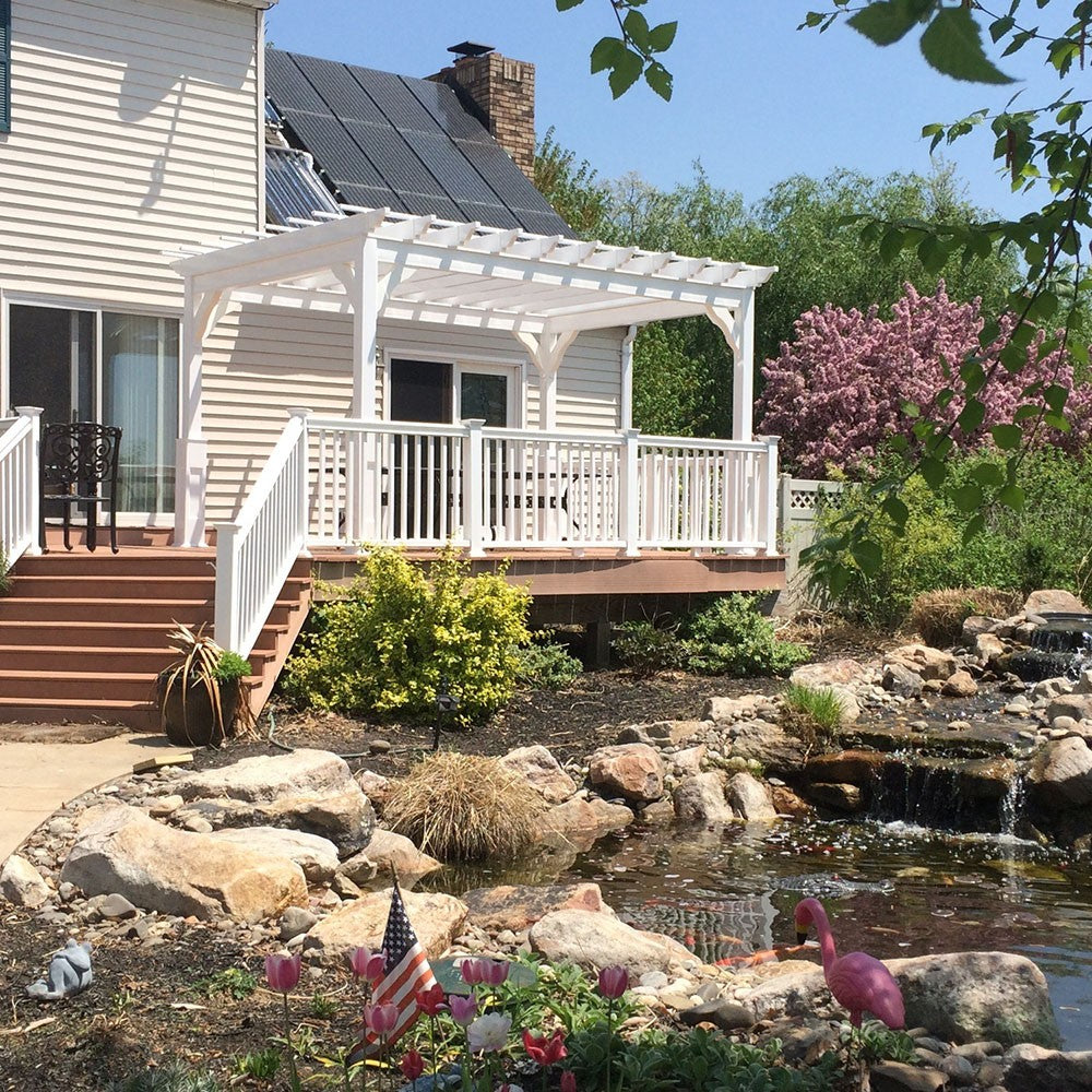 Vinyl Cozy Retreat Pergola Kit By Atlantic Outdoors