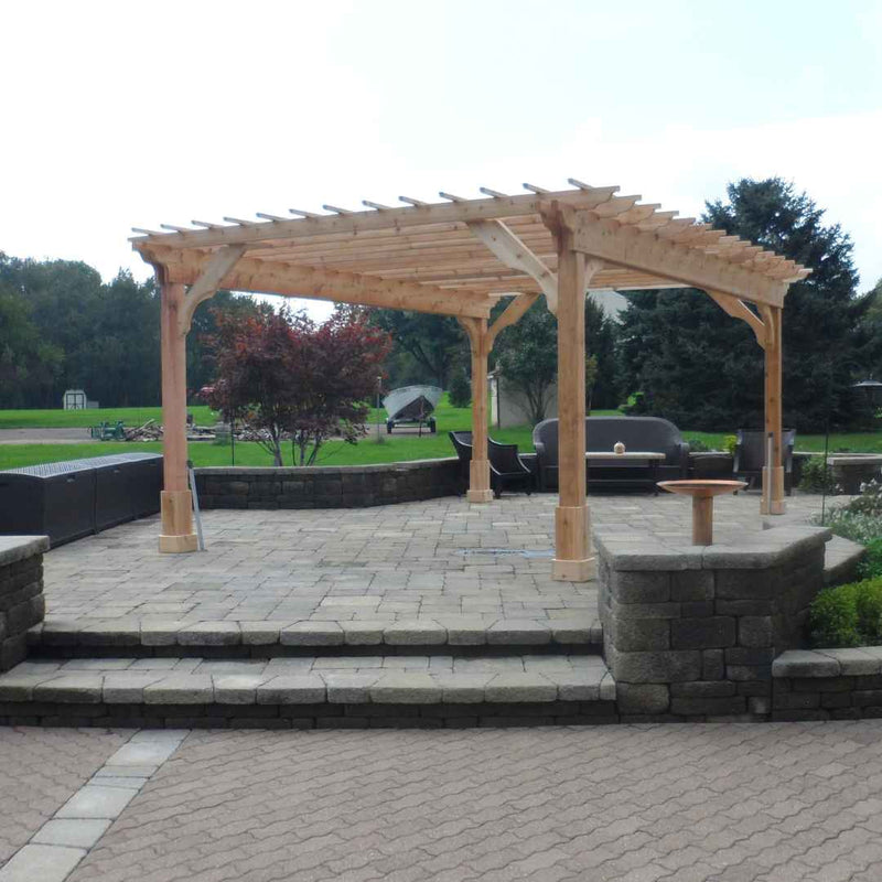 Pressure-Treated Wood Picnic Paradise Pergola Kit By Atlantic Outdoors
