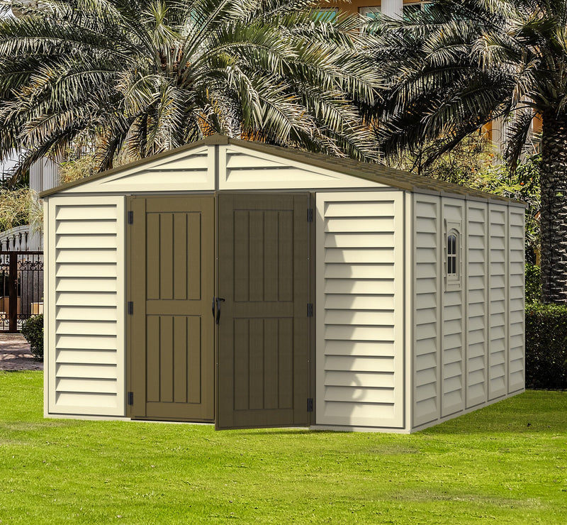 10.5x13 WoodBridge Plus Vinyl Shed by Duramax Shed Kit Duramax Building Products