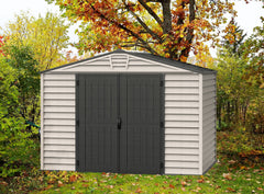 10.5x8 StoreMax Plus Vinyl Shed w/Floor By Duramax Shed Kit Duramax Building Products