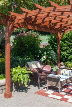 10×12 Wood Pergola Kit (Canyon Brown) By YardCraft Wood Pergolas YardCraft