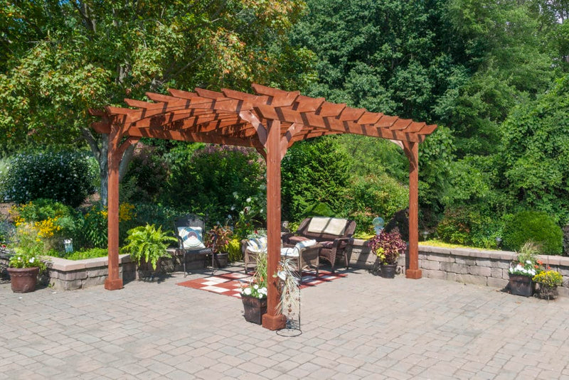 10×12 Wood Pergola Kit (Canyon Brown) By YardCraft Wood Pergolas YardCraft