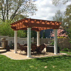 Rough-Sawn Cedar Oasis Pergola Kit By Atlantic Outdoors