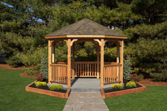 12′ Wood Octagon Gazebo Kit By YardCraft Wood Gazebos YardCraft