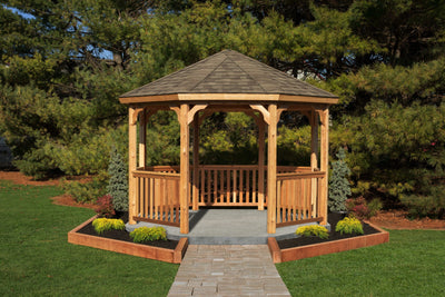 12′ Wood Octagon Gazebo Kit By YardCraft Wood Gazebos YardCraft