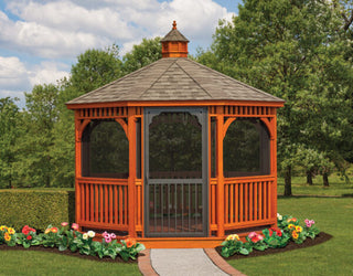12' Octagon Cedar Gazebo Wood