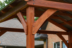 12×12 Westmont Wood Pavilion (Canyon Brown) By YardCraft Pavilion YardCraft