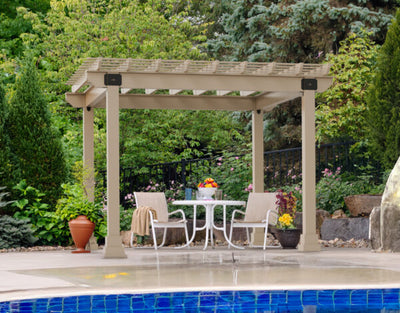 12x12 Almond Pergola Vinyl