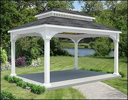12x12 Double Roof Gazebo Vinyl