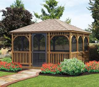 12x14 Rectangle Gazebo Wood