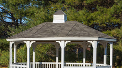 12×18 Vinyl Oval Gazebo Kit By YardCraft Vinyl Gazebos YardCraft