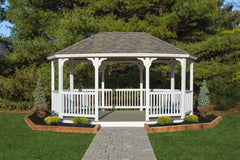 12×18 Vinyl Oval Gazebo Kit By YardCraft Vinyl Gazebos YardCraft
