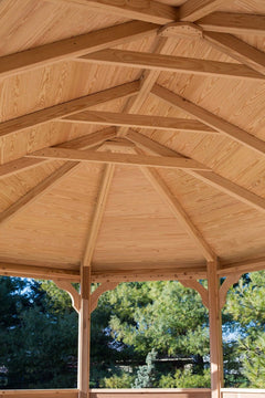 12×18 Wood Oval Gazebo Kit By YardCraft Wood Gazebos YardCraft