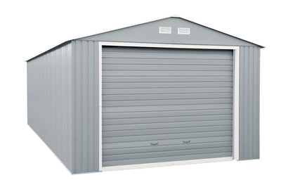 12x20 Imperial Metal Garage Light Grey w/White Trim By Duramax Garage Kit Duramax Building Products