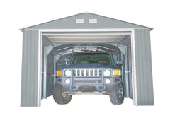 12x20 Imperial Metal Garage Light Grey w/White Trim By Duramax Garage Kit Duramax Building Products