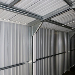 12x26 Imperial Metal Garage Dark Grey w/White Trim By Duramax Garage Kit Duramax Building Products
