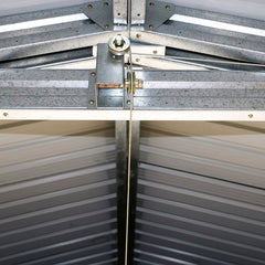 12x26 Imperial Metal Garage Dark Grey w/White Trim By Duramax Garage Kit Duramax Building Products