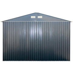 12x26 Imperial Metal Garage Dark Grey w/White Trim By Duramax Garage Kit Duramax Building Products