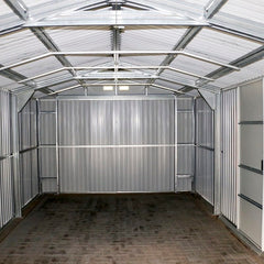 12x26 Imperial Metal Garage Dark Grey w/White Trim By Duramax Garage Kit Duramax Building Products