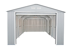 12x26 Imperial Metal Garage Light Grey w/White Trim By Duramax Garage Kit Duramax Building Products
