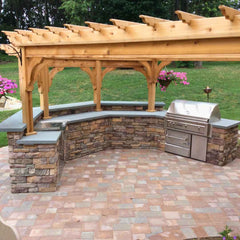 Wall Mounted Pressure-Treated Wood Cozy Retreat Pergola Kit