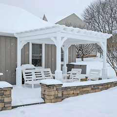 Vinyl Picnic Paradise Pergola Kit By Atlantic Outdoors