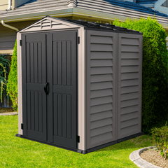 5X5 YardMate Plus Vinyl Shed w/Floor by Duramax Shed Kit Duramax Building Products