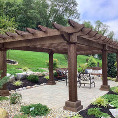Rough-Sawn Cedar Oasis Pergola Kit By Atlantic Outdoors