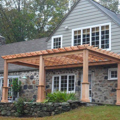 Wall Mounted Cedar Wood Cozy Retreat Pergola Kit