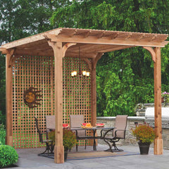 Pressure-Treated Wood Cozy Retreat Pergola Kit By Atlantic Outdoors
