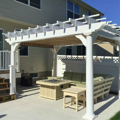 Vinyl Cozy Retreat Pergola Kit By Atlantic Outdoors