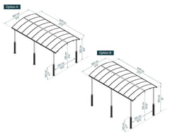 Arcadia Alpine 12'x21' Carport-Gray/Gray by Palram-Canopia