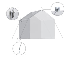Anchor Kit for Greenhouses and Skylight/Rubicon Sheds by Palram-Canopia