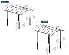 Arcadia Alpine 12'x14' Carport-Gray/Gray by Palram-Canopia