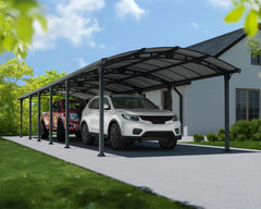 Arcadia 12700 12'x42' Carport-Gray/Gray by Palram-Canopia