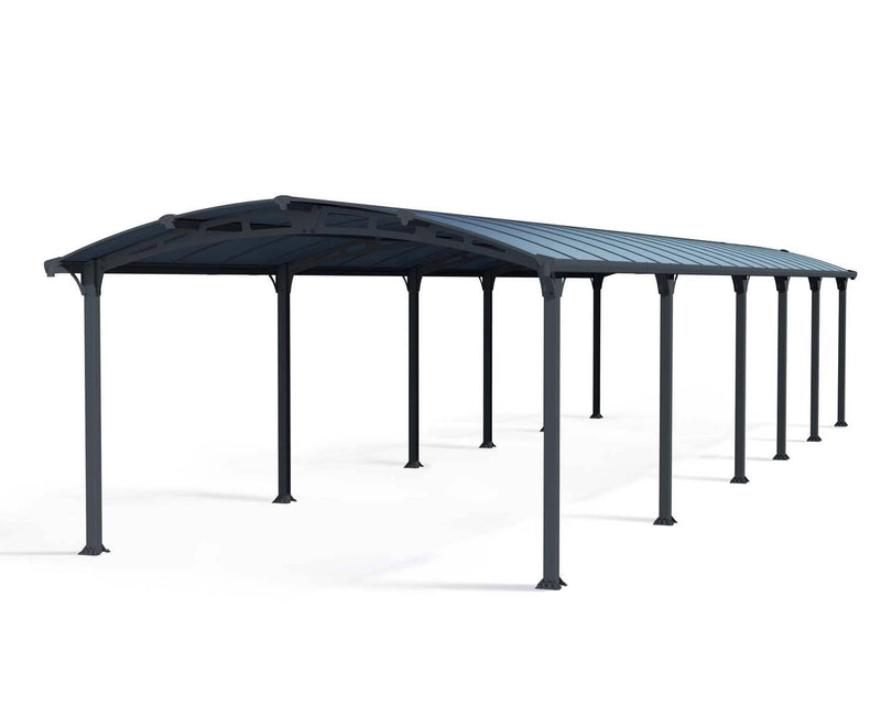 Arcadia 12700 12'x42' Carport-Gray/Gray by Palram-Canopia
