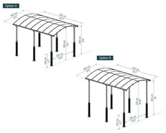 Arcadia Alpine 12'x16' Carport-Gray/Gray by Palram-Canopia