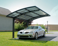 Arizona 10'x16' Wave 5000 Single Carport Kit-Gray/Solar Gray by Palram-Canopia