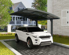Arizona 10'x16' Wave 5000 Single Carport Kit-Gray/Solar Gray by Palram-Canopia