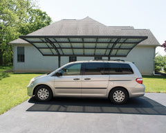 Arizona 10'x16' Wave 5000 Single Carport Kit-Gray/Solar Gray by Palram-Canopia